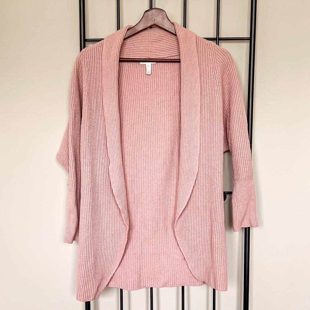 Leith Dusty Pink Open Face Circle Cardigan Sz XS